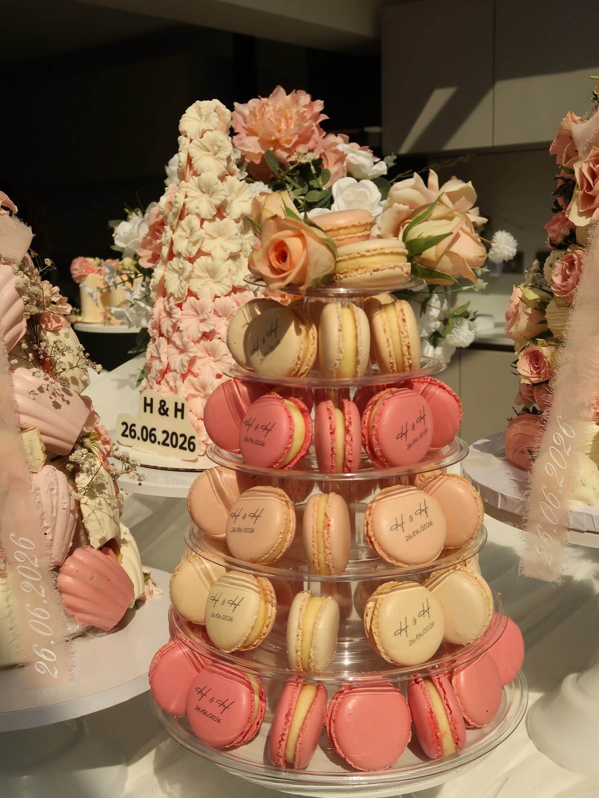 H & H macaron tower